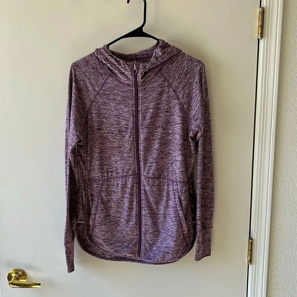 Serene Tangerine Long Sleeve Full Zip Hoodie Size S GUC Purple